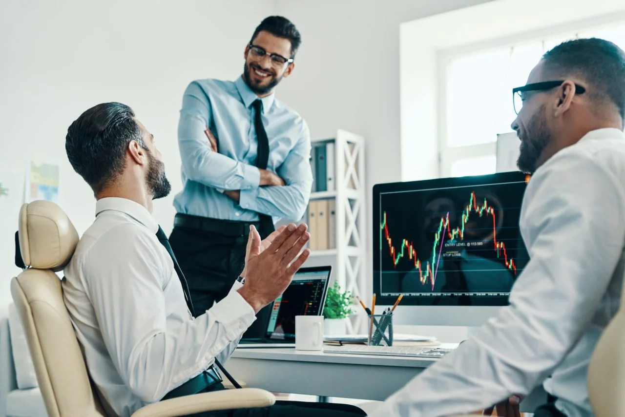 A group of financial analysts